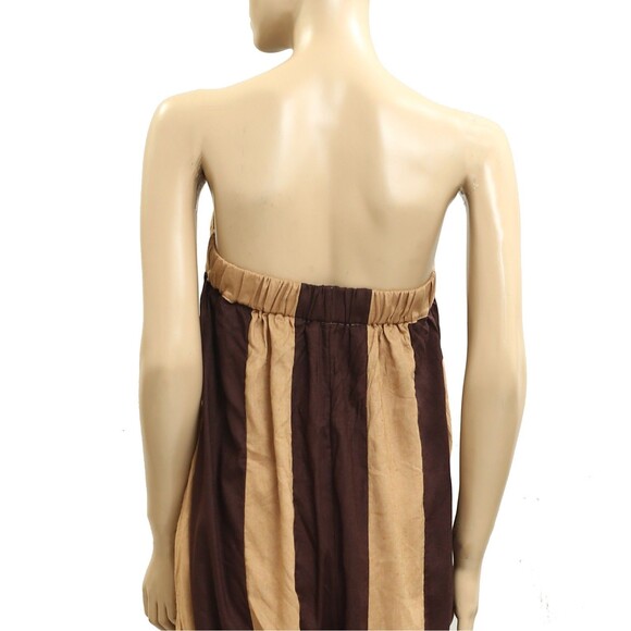 Free People Free-est Eden Jumpsuit Dress Tube Wide Leg Striped Print XL 283296 - Picture 8 of 9